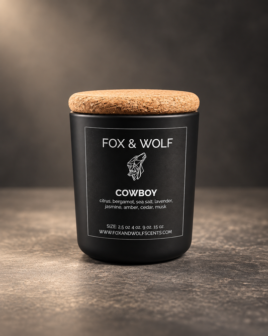 Cowboy — Bergamot, Cedar & Musk — 3 oz Scented Candle — Final Stock