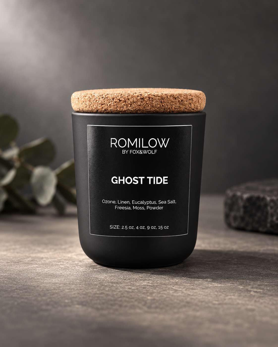 Sea Salt, Amber & Musk Scented Candle, 3 oz – Ghost Tide – Final Stock