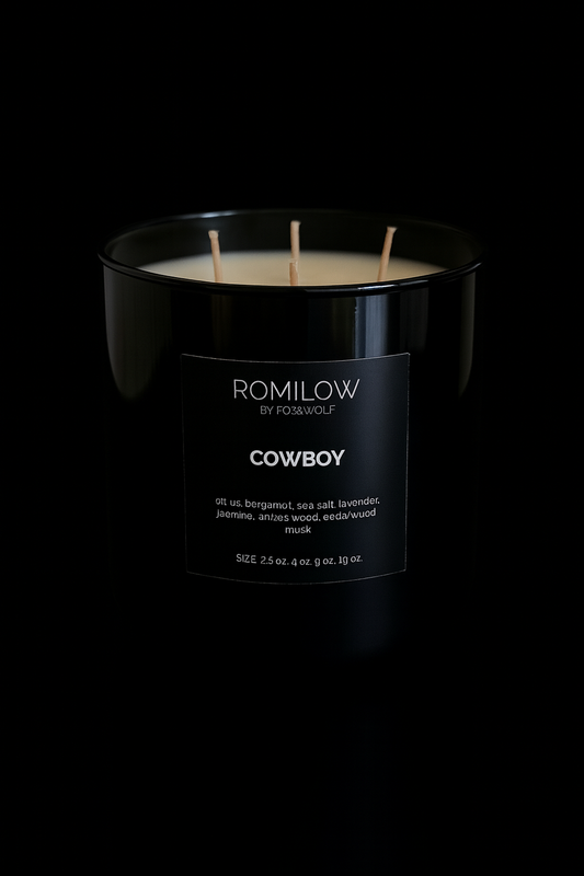 Cowboy Large Candle