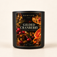 Romilow Gilded Cranberry 8 oz candle, front product photo