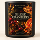 Romilow Gilded Cranberry 8 oz scented candle, product photo 3