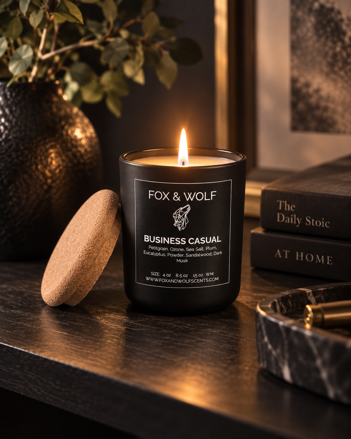Business Casual — Sea Salt, Plum & Sandalwood — 3 oz Scented Candle — Final Stock