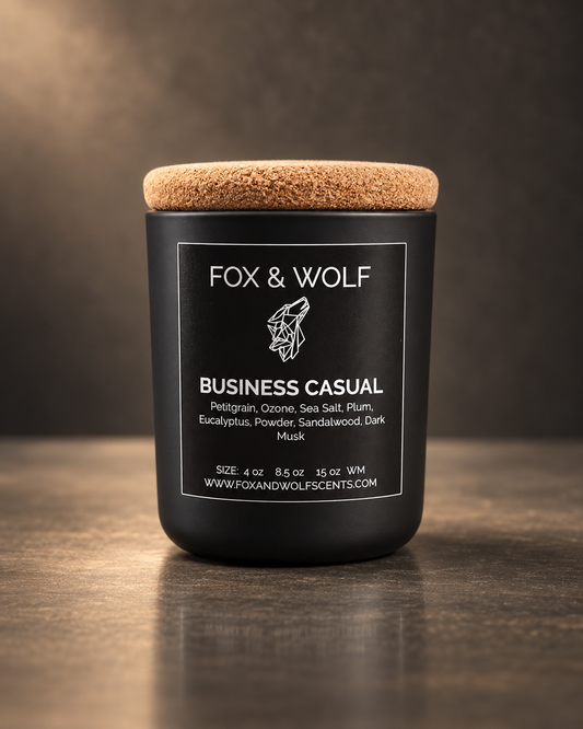Business Casual — Sea Salt, Plum & Sandalwood — 3 oz Scented Candle — Final Stock