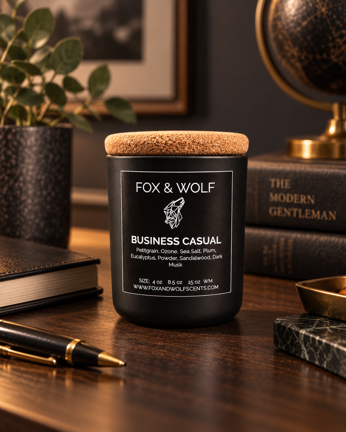Business Casual — Sea Salt, Plum & Sandalwood — 3 oz Scented Candle — Final Stock