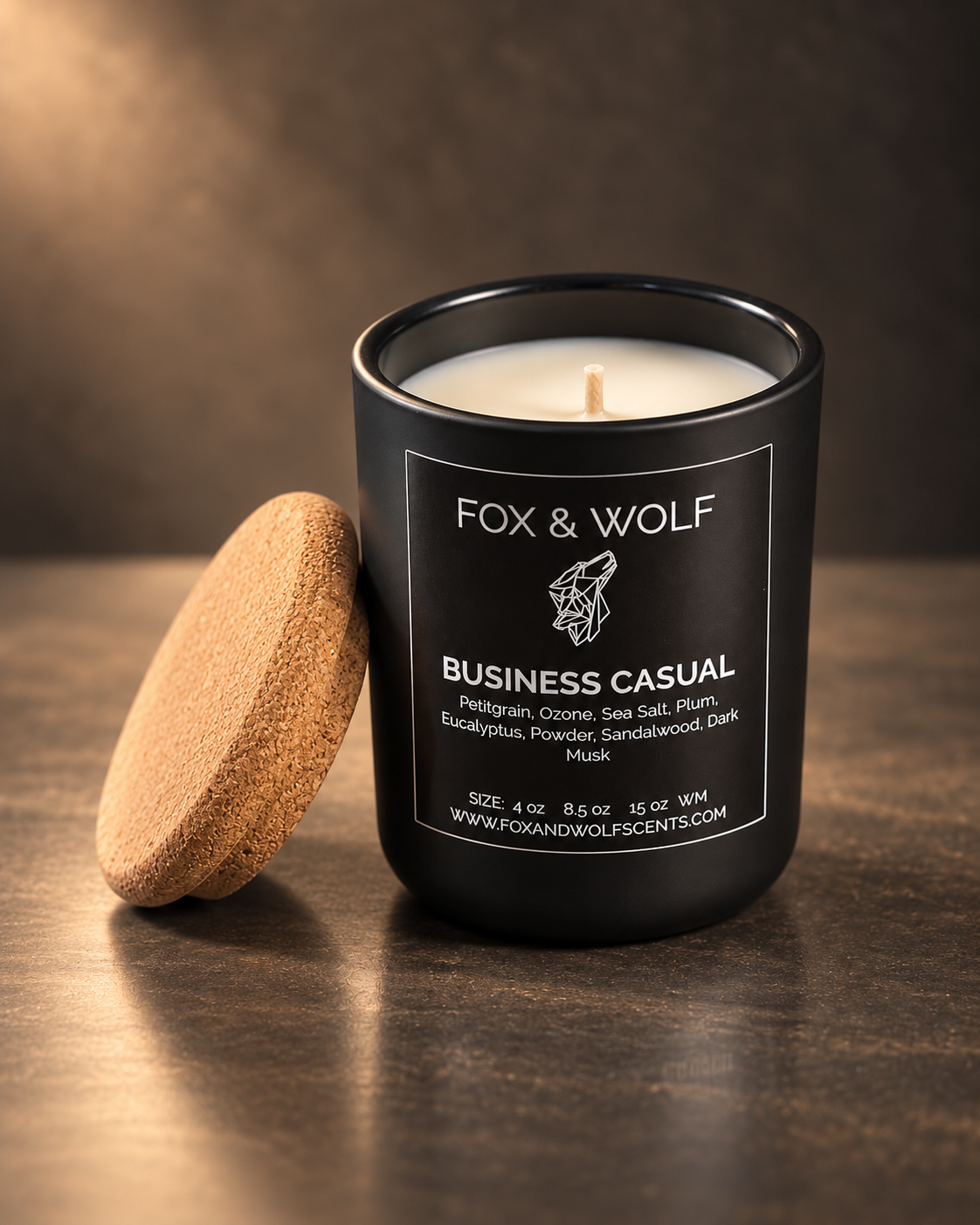 Business Casual — Sea Salt, Plum & Sandalwood — 3 oz Scented Candle — Final Stock