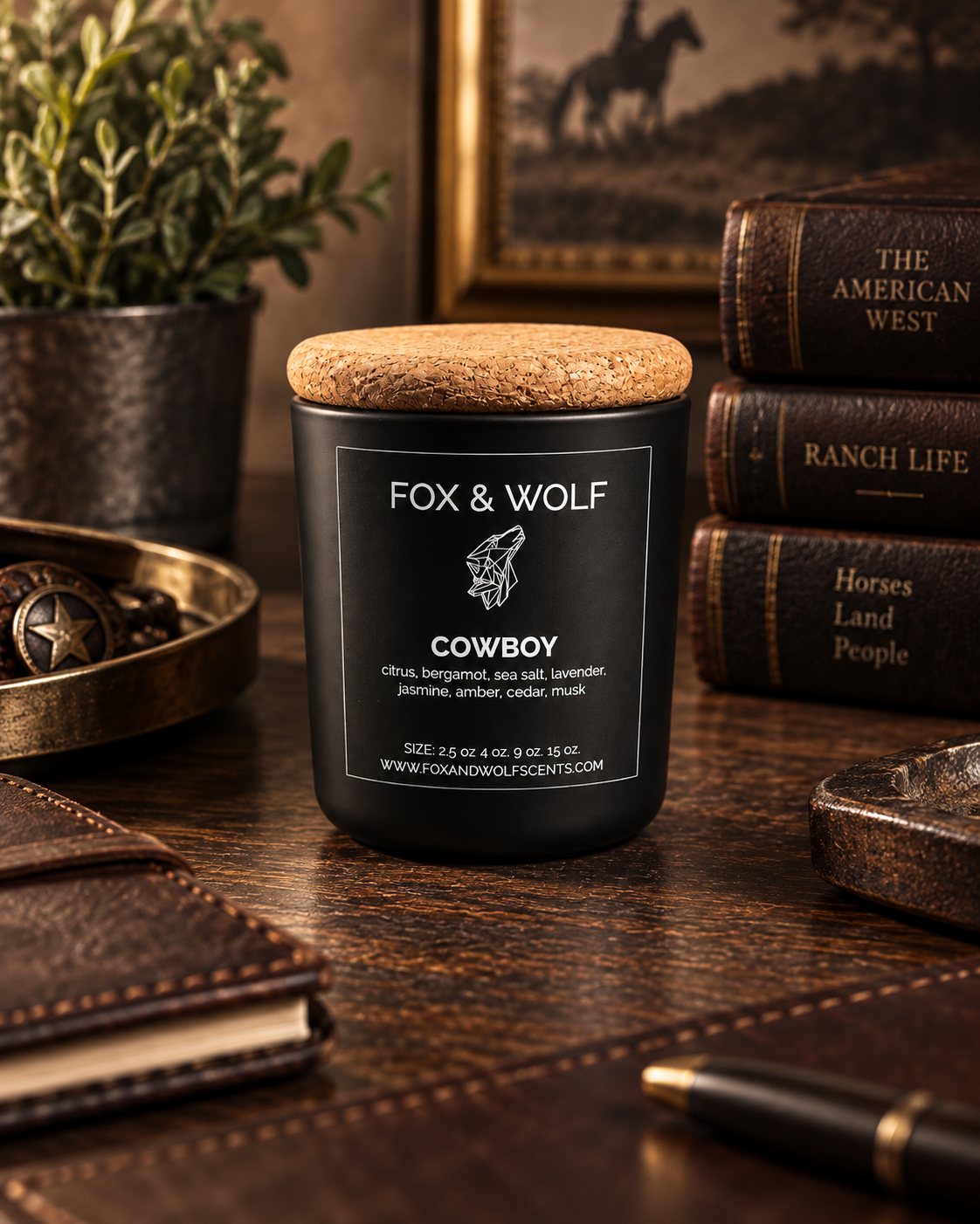 Cowboy — Bergamot, Cedar & Musk — 3 oz Scented Candle — Final Stock