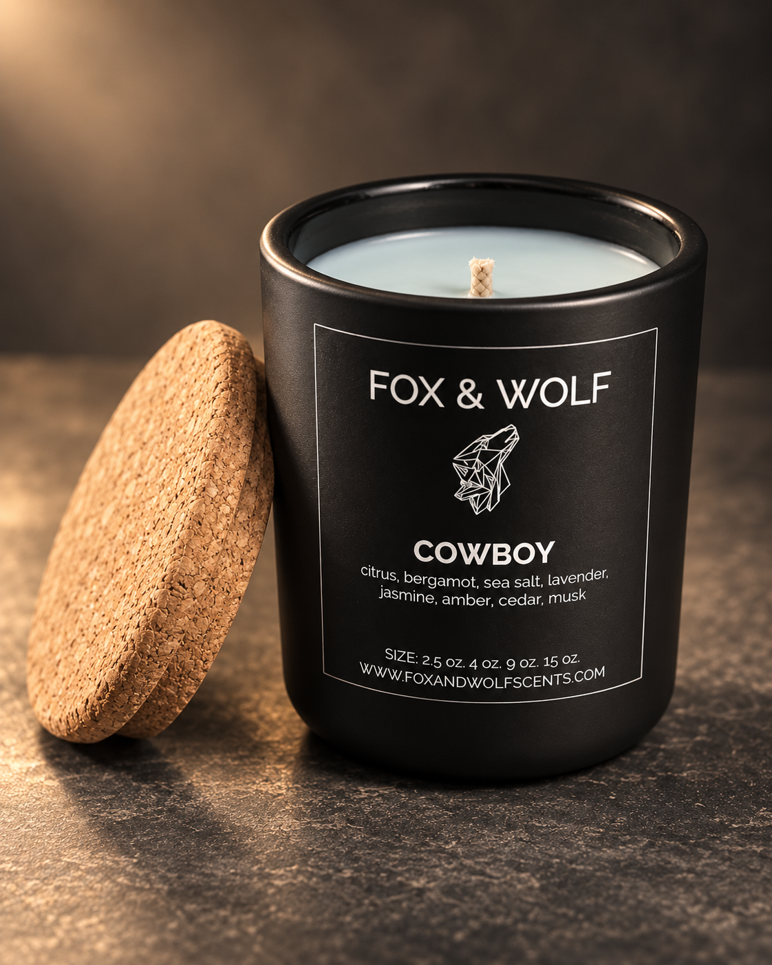 Cowboy — Bergamot, Cedar & Musk — 3 oz Scented Candle — Final Stock
