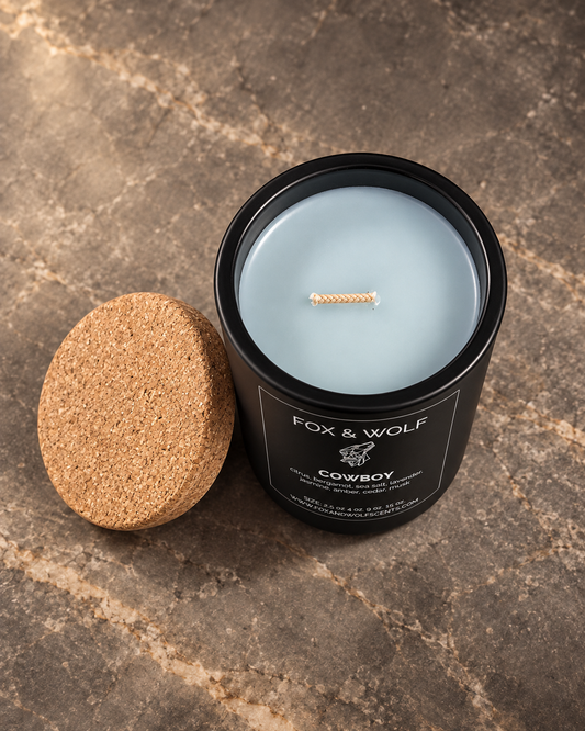 Cowboy — Bergamot, Cedar & Musk — 3 oz Scented Candle — Final Stock
