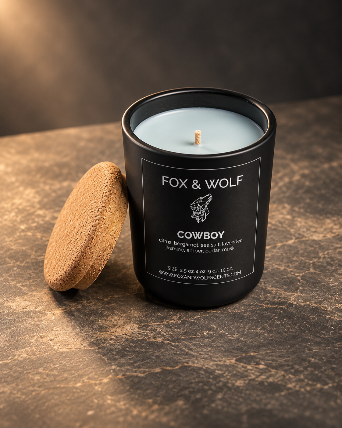 Cowboy — Bergamot, Cedar & Musk — 3 oz Scented Candle — Final Stock