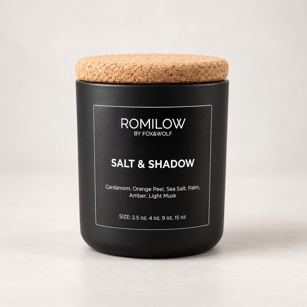 Sea Salt & Amber Scented Candle, 3 oz – Salt & Shadows – Final Stock