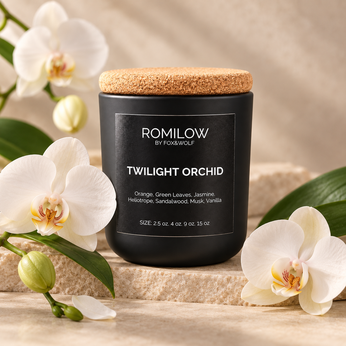 Twilight Orchid — Vanilla Orchid & Sandalwood — 3 oz Scented Candle — Final Stock