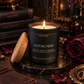 Rose, Leather & Saffron Scented Candle, 3 oz – Gothic Noir – Final Stock