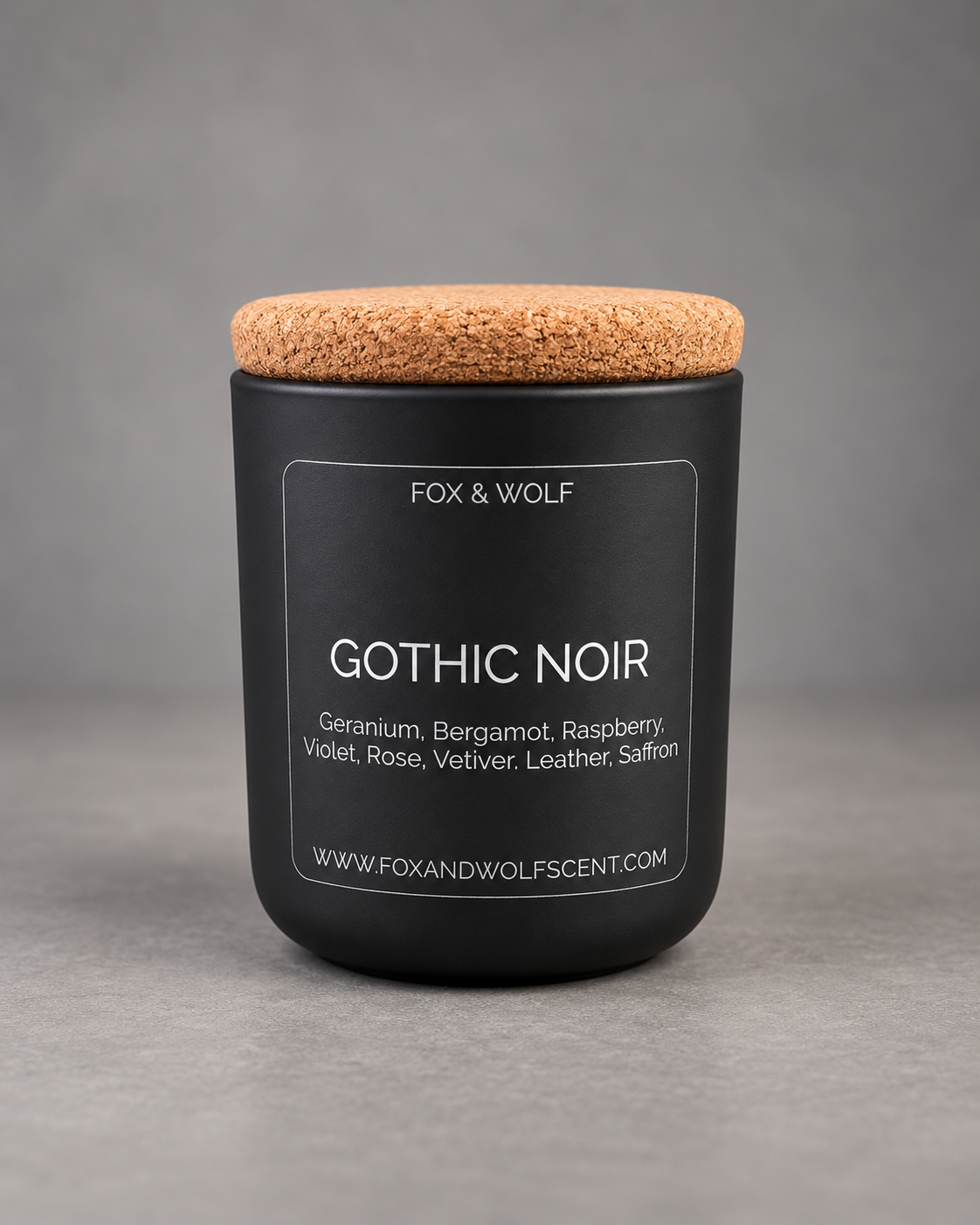 Rose, Leather & Saffron Scented Candle, 3 oz – Gothic Noir – Final Stock