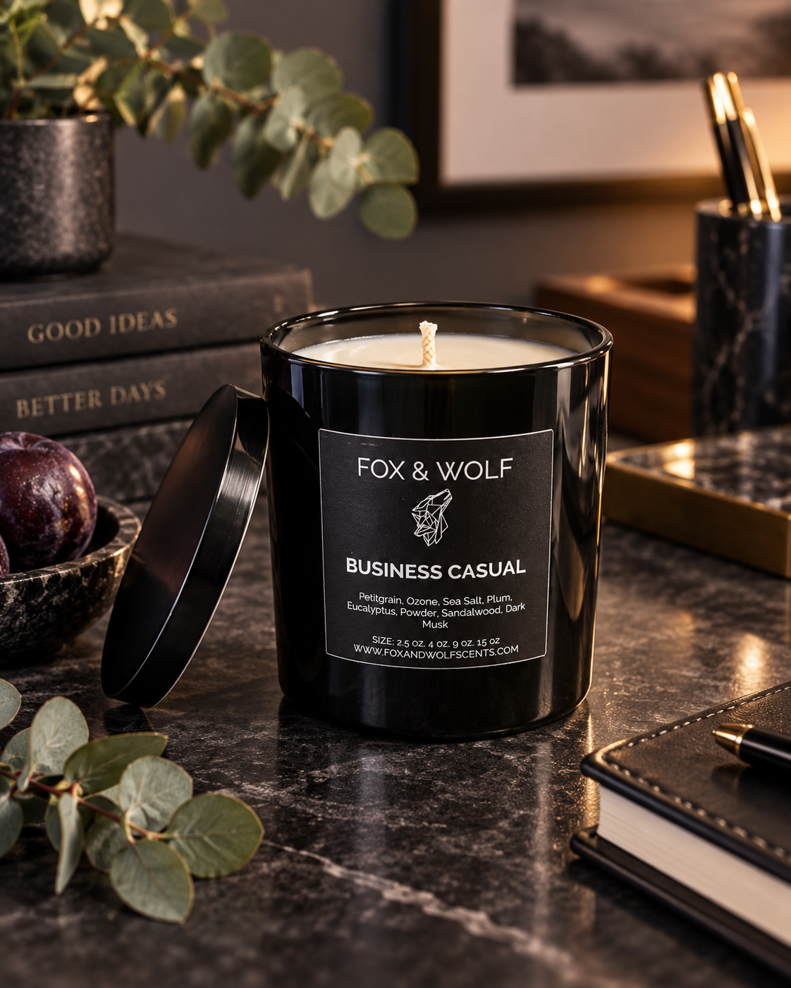 Business Casual — Sea Salt, Plum & Sandalwood — 9 oz Scented Candle