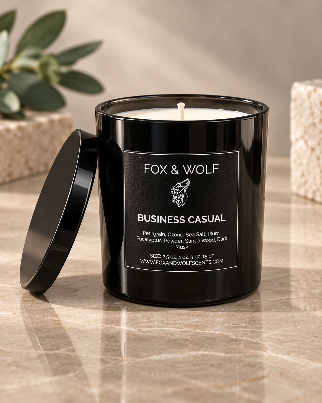 Business Casual — Sea Salt, Plum & Sandalwood — 9 oz Scented Candle