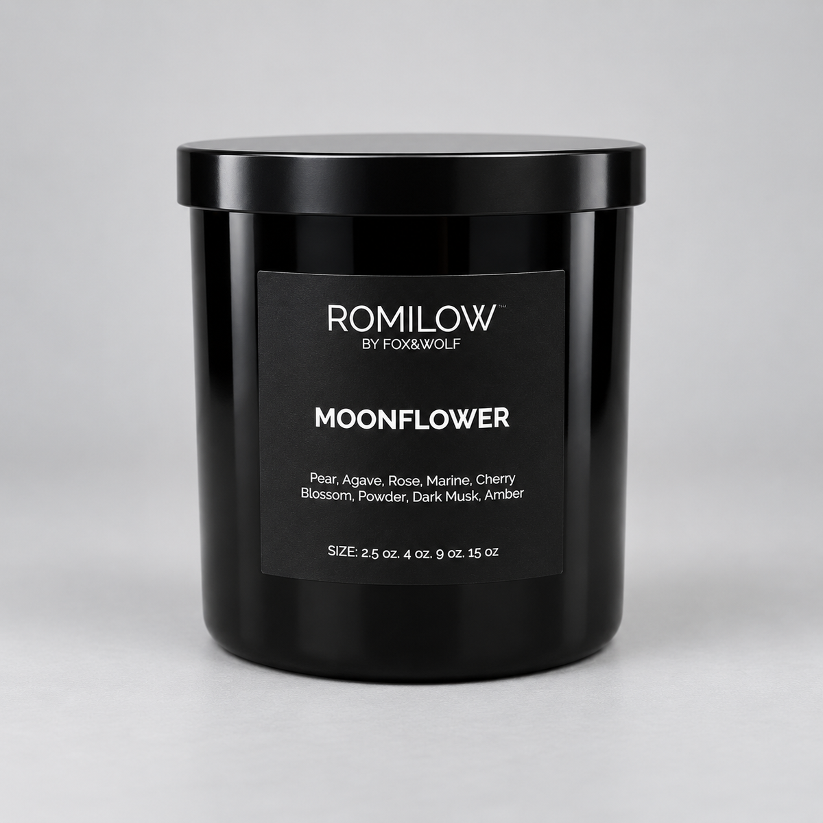 Pear, Cherry Blossom & Amber Scented Candle, 9 oz – Moonflower
