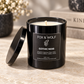 Rose, Leather & Saffron Scented Candle, 9 oz – Gothic Noir